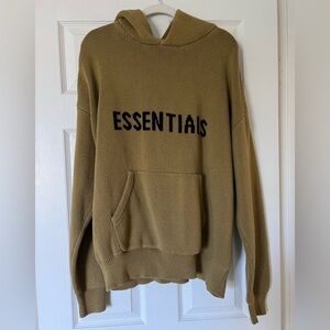 Fear of God Essentials Knit Pullover Hoodie in Pistachio